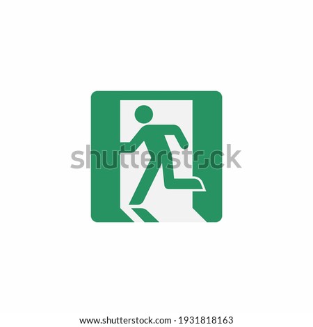 Emergency sign icon isolated on white background. Escape exit symbol modern, simple, vector, icon for website design, mobile app, ui. Vector Illustration