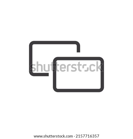 Screen mirroring icon isolated on white background. Screen button symbol modern, simple, vector, icon for website design, mobile app, ui. Vector Illustration