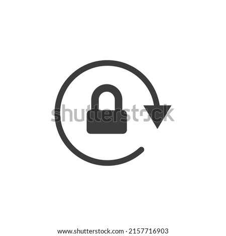 Flip screen locked icon isolated on white background. Screen button symbol modern, simple, vector, icon for website design, mobile app, ui. Vector Illustration