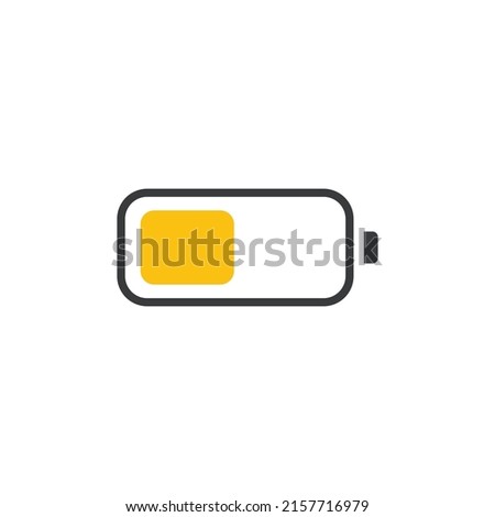 Low battery mode icon isolated on white background. Screen button symbol modern, simple, vector, icon for website design, mobile app, ui. Vector Illustration