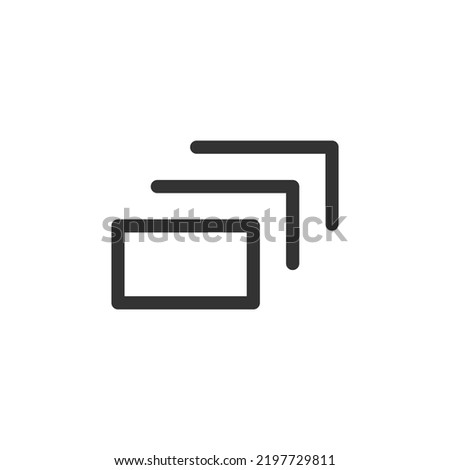 Multiple files icon isolated on white background. Multimedia symbol modern, simple, vector, icon for website design, mobile app, ui. Vector Illustration
