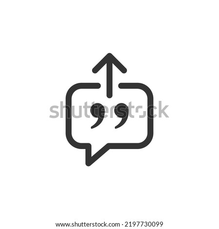 Share lyrics icon isolated on white background. Chat bubble symbol modern, simple, vector, icon for website design, mobile app, ui. Vector Illustration