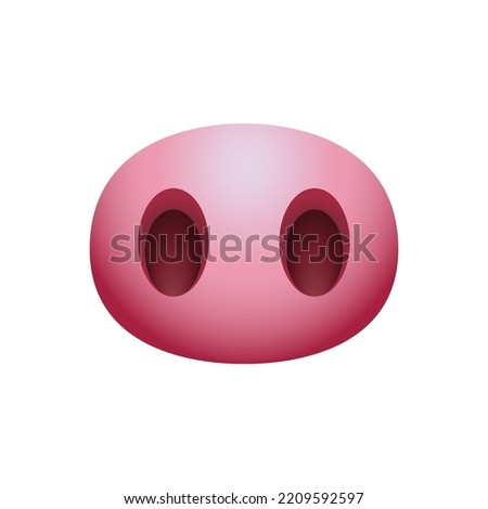 Pig nose emoji icon isolated on white background. Pig snout symbol modern, simple, vector, icon for website design, mobile app, ui. Vector Illustration