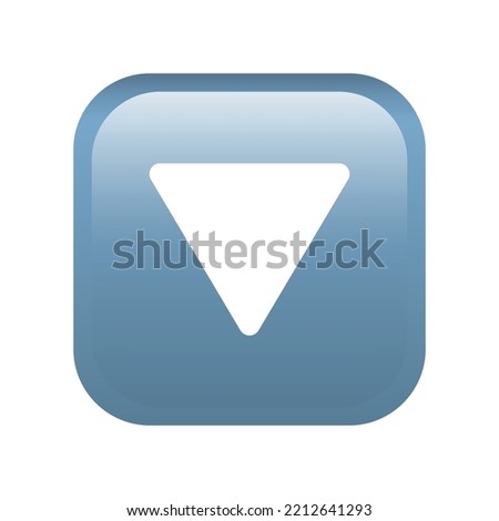 Downwards button emoji icon isolated on white background. Multimedia symbol modern, simple, vector, icon for website design, mobile app, ui. Vector Illustration