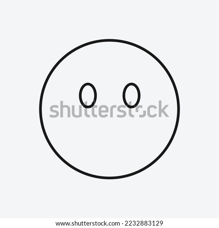 Face without mouth emoji isolated on white background. Mouthless face emoticon symbol modern, simple, vector, icon for website design, mobile app, ui. Vector Illustration