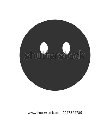 Face without mouth emoji isolated on white background. Mouthless face emoticon symbol modern, simple, vector, icon for website design, mobile app, ui. Vector Illustration