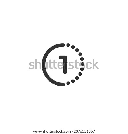 View once icon isolated on white background. Media symbol modern, simple, vector, icon for website design, mobile app, ui. Vector Illustration