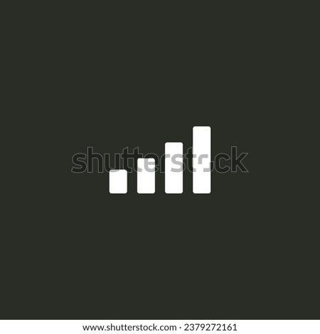 Antenna bar icon isolated on dark background. Signal symbol modern, simple, vector, icon for website design, mobile app, ui. Vector Illustration