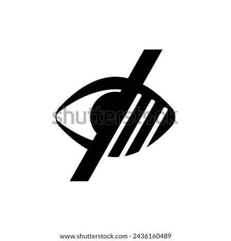 No or low vision icon isolated on white background. Public information symbol modern, simple, vector, icon for website design, mobile app, ui. Vector Illustration