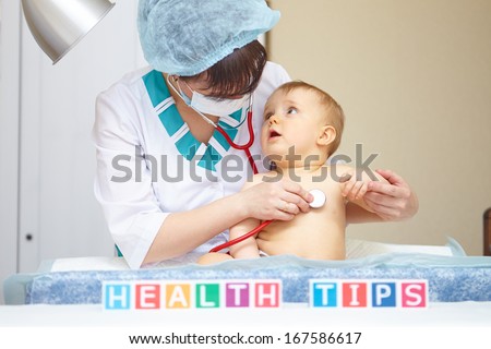 Baby healthcare and treatment. Health tips concept.