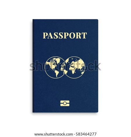 Vector international passport cover template