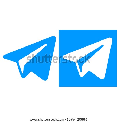 telegram fill and outline icon vector
