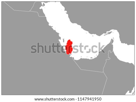  Qatar map on gray base 