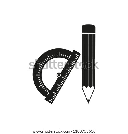 Pencil protactor icons