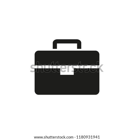 Bag black for work icon on a white background