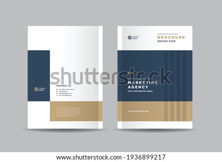 Business Brochure Cover Design or Annual Report and Company Profile Cover or Booklet and Catalog Cover  Stock foto © 