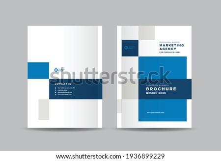 Business Brochure Cover Design or Annual Report and Company Profile Cover or Booklet and Catalog Cover 