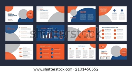 Business Presentation Brochure Guide Design or Pitch Deck Slide Template or Sales Guide Slider