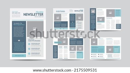 Business Newsletter Design or Journal Design or  Monthly and Yearly News or Company Report Design 