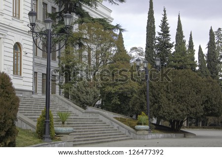 historical building of Tbilisi National University, Georgia