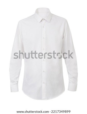 Image, Stock Photo Man in white blouse holding a cup of coffee