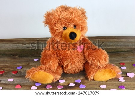 Teddy Bear with a heart / Teddy Bear - valentine\'s Day- white background