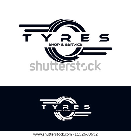 Tyre Shop Logo Design - Tyre Business Branding, tyre logo shop icons, tire icons, car tire simple icons