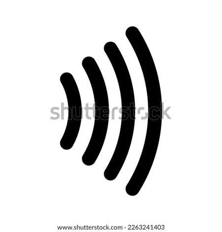 Contactless signal NFC payment line icon, illustration vector