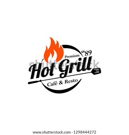 Hot Grill Logo Templates