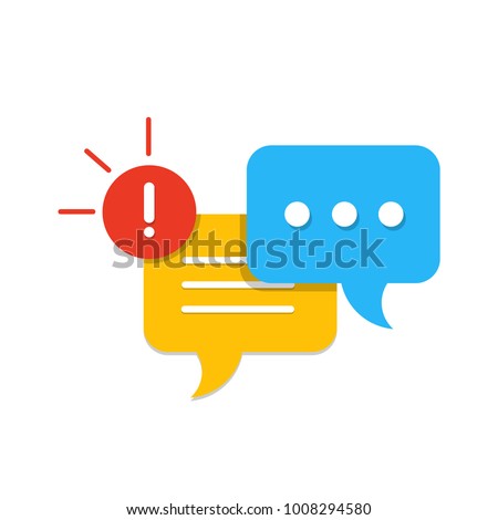New Message, Dialog, Chat Speech Bubble Notification flat icon vector