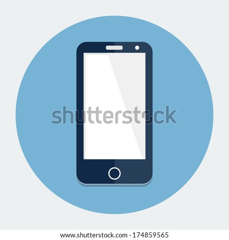 Smartphone single flat icon