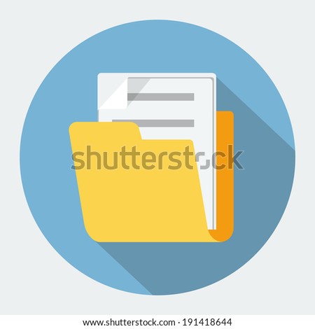 Vector folder flat icon