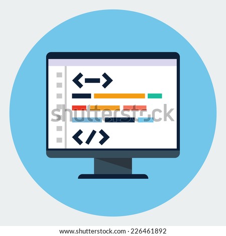 Vector coding icon