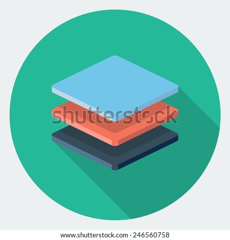 Vector stack of files icon