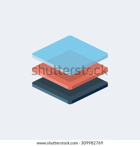 Vector stack of files icon