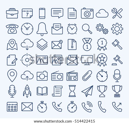 Universal  thin line icon set