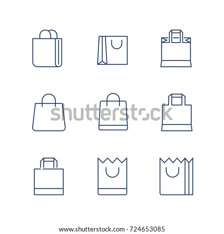 Shopping Bag Line Icon Vector / shopping bag icon / shopping bag - Vector icon. Editable stroke