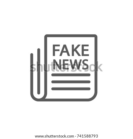 Fake news line icon vector