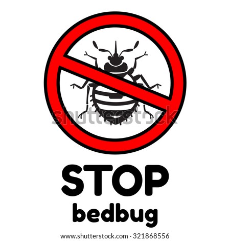 Home bedbug vector illustration - set of household pests in pure style