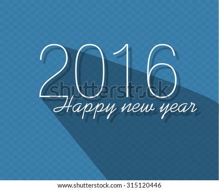 Vector Modern Simple Happy New Year Card - 315120446 : Shutterstock