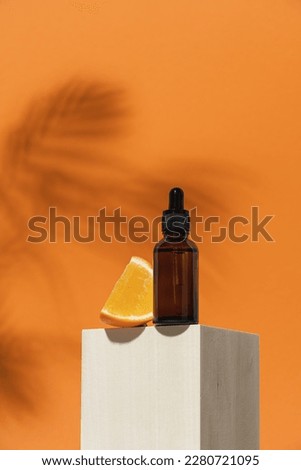 Similar – Foto Bild Vitamin C Serum Flasche mit Tropfer auf weißem Marmor Hintergrund