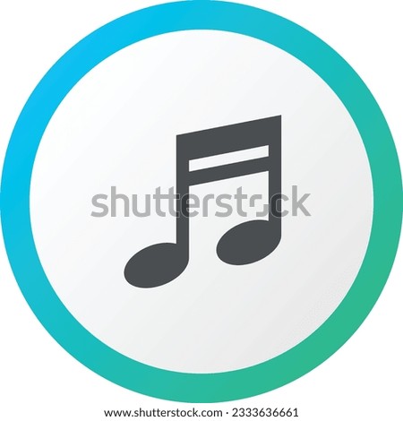 Music Icon in trendy flat style isolated on grey background. Note symbol for your web site design, logo, app, UI. Vector illustration, EPS10