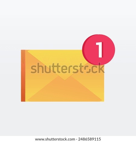 3d concept of internet spam, email hacking. Composition of spam emails. Vector realistic illustration.