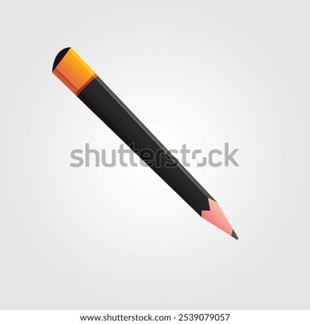 A clean pencil vector with a classic yellow body, sharp tip, and eraser. Perfect for school-themed designs, creative projects, or illustrating writing and drawing concepts.