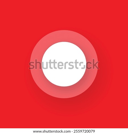 Bold red and white sign featuring a clean white circle at the center. Ideal for icons, road signs, banners, or minimalistic design elements, offering high visibility and striking contrast.