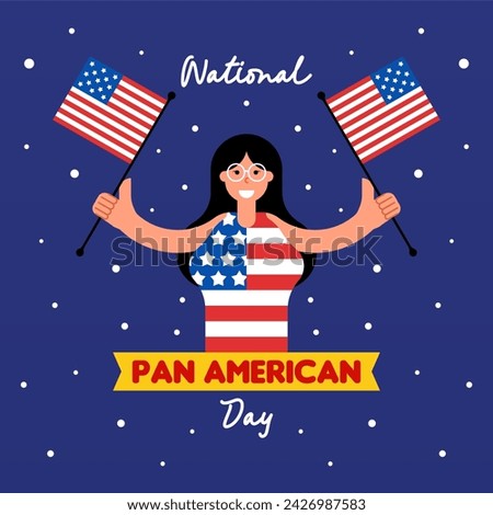 Pan American Day Illustration Background.  First International Conference of American States Background