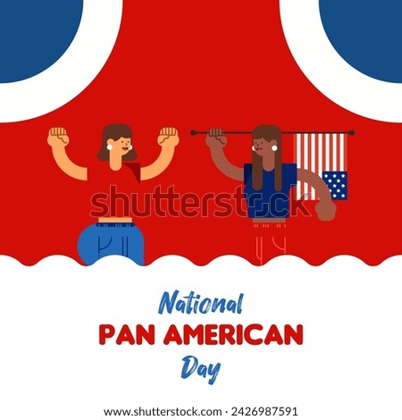 Pan American Day Illustration Background.  First International Conference of American States Background