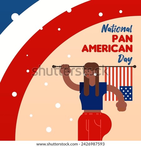 Pan American Day Illustration Background.  First International Conference of American States Background