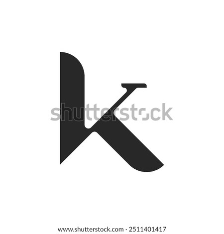 K letter logo vector. The simplicity of the K letter logo concept. Logo template for your business.