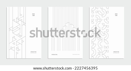 Abstract geometric technological company brochure. Vector business flyer.